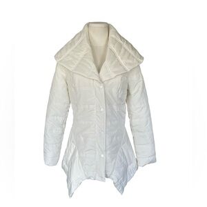 Bebe White Quilted Puffer Coat Women’s XS